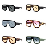 Lunettes de soleil Finewell de luxe surdimensionnées rectangulaires UV400, design classique et tendance, logo personnalisé, pour femmes et hommes