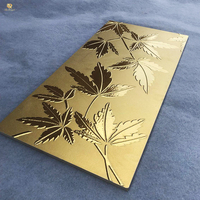 Carrelage mural et de sol en céramique de luxe pour hôtel et villa, motif feuille 3D, finition mate dorée, 300*600, décoration intérieure de salle de bain
