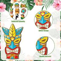 Ensemble d'insignes d'élément de plage Hawaii personnalisé oiseaux fleurs feuilles icônes de noix de coco île tropicale souvenirs touristiques boutiques cadeaux de vacances