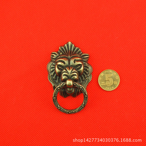 Tirador de Cabeza de León 43x53mm de Aleación Antigua para Cajones y Armarios, Diseño Tradicional - Product Image 5