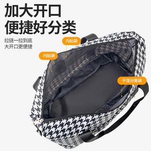 Travel Tote <b>Bag</b> Oxford Cloth <b>20L</b> Water Resistant Everyday Use Women's Handbag with Polyester Lining - Product Image 4