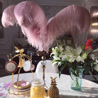 Plumes d'autruche 50-55 cm en gros longues plumes d'autruche roses garniture frange plume d'autruche pour mariage