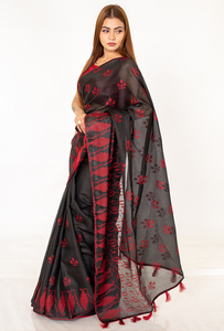 Sari Ligero de Chanderi con Estampado Digital para Mujer, con Elegantes Diseños Artísticos y un Aspecto Tradicional y Sofisticado - Product Image 2