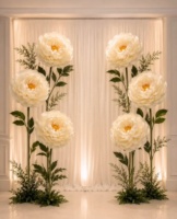 Fleurs de pivoine géantes en organza sur mesure, best-sellers de luxe, pour mariages, festivals, autres décorations d'événements et vitrines.