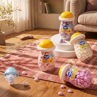 Boîte de friandises pour bébés la plus vendue - Haricots moelleux aromatisés aux fruits pour bébés. Contient de la poudre de protéines et des probiotiques. Texture semi-douce.