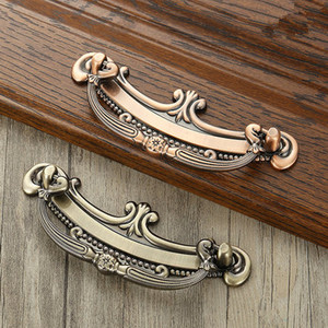 Poignées de porte d'armoire en alliage de zinc de style européen, pour tiroirs, armoires, meubles, quincaillerie décorative durable - Product Image 2