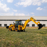 2.5 Ton 4 In 1 Bucket Backhoe Excavator Loader Diesel 4X4 Excavator depan Backhoe Loader