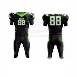 Ensemble d'uniformes de football américain pour hommes adultes personnalisables, tissu respirant 100% polyester, options de tailles plus grandes - Product Image 4