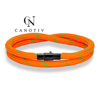 Bracelet en paracorde double couche turquoise et noir à rayures, avec boucle à dégagement rapide, pour sports de plein air, bracelet en corde tressée pour couple