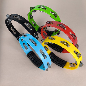 Wholesale Orff Percussion <b>Instrument</b> Colorful Plastic Single-Row Hand Shaking Bell <b>Musical</b> <b>Instrument</b> Tambourine for Kids - Product Image 2