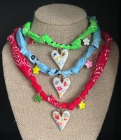 2025 mode Bandana colliers bricolage matériel recyclé collier écharpe collier à breloques