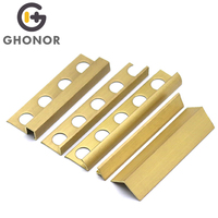 Profilés de finition d'angle en laiton extrudé sur mesure Profilé de plafond pour mur de sol