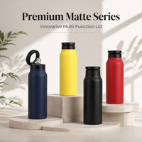 Bouteille d'eau sportive en acier inoxydable à isolation sous vide avec couvercle magnétique portable, logo personnalisé