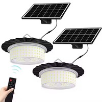 Plafonnier LED Suspendu Portable à Détecteur de Mouvement Solaire IP65, Dimmable, Anti-Poussière, avec Minuteur, pour Garage, Jardin, Villa
