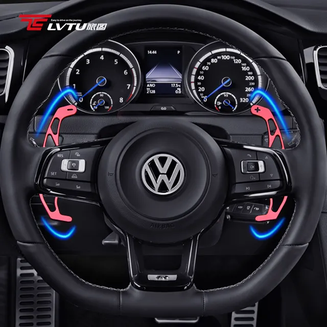 Accesorios de coche, extensión de cambio de paleta de volante para Volkswagen VW POLO TERAMONT TIGUAN LAMANDO GOLF, paletas de cambio