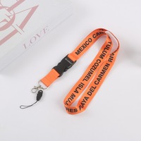 Lanière tissée personnalisée OEM Porte-carte d'identité détachable au design coloré de luxe Sangle de cou en polyester jacquard Impression du logo