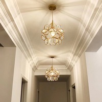 Lustre moderne en verre pour hôtel, suspension florale avec hauteur réglable, LED dimmable, idéal pour chambre à coucher