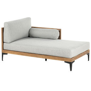 आसिया लकड़ी के बगीचे कोने सोफे एल आकार अनुभागीय एल्यूमीनियम फ्रेम आउटडोर फर्नीचर 4 सीट के लिए लाउंज सोफा - Product Image 3