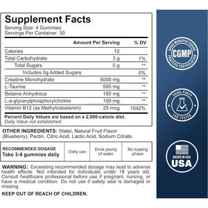 Gomme di Creatina Monoidrato OEM Etichetta Privata, 5 Grammi per Porzione, Integratori per la Crescita Muscolare - Product Image 3