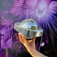 Nouvelle boule disco en verre miroir, design planète, suspendue, réfléchissante, pour mariages, discothèques, anniversaires, bars, décorations de fête