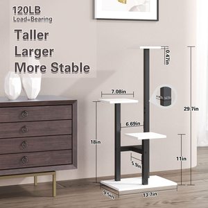 <span class=keywords><strong>Balcon</strong></span> d'angle <span class=keywords><strong>de</strong></span> jardin Salon Étagères à pots <span class=keywords><strong>de</strong></span> fleurs à plusieurs niveaux Porte-plantes 3 niveaux Étagère en métal et bois pour plantes multiples - Product Image 2