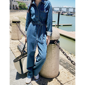 <span class=keywords><strong>Tuta</strong></span> da <span class=keywords><strong>donna</strong></span> in Denim blu elasticizzato da <span class=keywords><strong>donna</strong></span> di alta qualità a buon mercato <span class=keywords><strong>tuta</strong></span> da <span class=keywords><strong>donna</strong></span> - Product Image 4