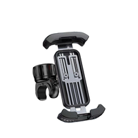 ABS Sport Crabe Clip 1s Verrouillage Réglable Flexible Support de Téléphone pour Guidon Monté Support de Téléphone Portable Extérieur FatBike Moto