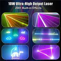 Projecteur laser ILDA 10W DMX512 pleine couleur pour scène, théâtre, concerts, DJ, mariage, base E27