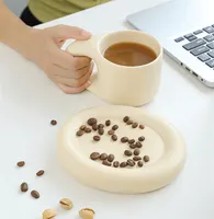 แก้วเซรามิก,CXT030ยุโรปเหนือมีหูจับขนาดใหญ่กาแฟอาหารเช้าน่ารักอ้วนถ้วยเซรามิก