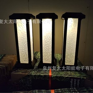 Solar Garden <b>Light</b> Led Acrylic <b>Post</b> Lamp Water Resistant Outdoor Yard Decor - Product Image 1