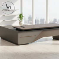 Vente d'usine - Bureau de direction personnalisable - Table de bureau multifonctionnelle pour PDG avec tiroirs - Bureau informatique - Solution tout-en-un