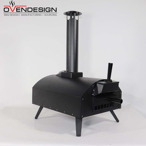 Four à <span class=keywords><strong>bois</strong></span> pour barbecue et pizza en acier laminé à froid, avec surface antiadhésive, température maximale de 500°C, pour usage extérieur et domestique - Product Image 2