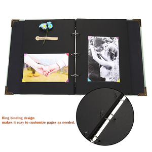 Álbum de Fotos DIY para Scrapbooking, 30 Hojas de Papel Kraft Negro, Álbum de Fotos Adhesivo con Bolígrafos Metálicos, Pegatinas de Colores, Regalo de Cumpleaños o Boda - Product Image 2