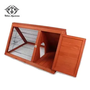 Grande cage en bois pour lapin, cage de luxe à usage domestique, maison d'animaux de compagnie