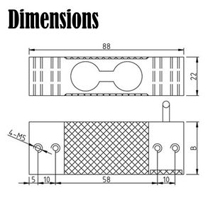 PLC300 3kg 5kg 6kg 10kg Balken-Wägezelle Elektronische Waage, Wiegesensor - Product Image 4