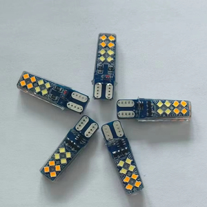 Nuevo coche LED silicona T10 lámpara de cristal 4 colores ráfaga de agua Flash 30308smd ancho del vehículo lámpara de matrícula - Product Image 1