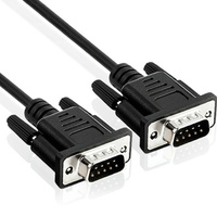 Cable de Señal Serial RS232 Personalizado D-SUB DB9 de 9 Pines Macho a Hembra con Opciones de Fibra Coaxial y Óptica, Revestimiento de PVC