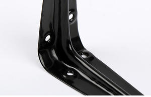 GQK ขาตั้งกล้องแบบติดผนัง ชั้นวางของแบบเก้าจุด ตู้เก็บของในห้องนอน สีดำ รูปตัว L เหล็ก รูปทรงมุมฉาก ชั้นวางแบบแขวน ติดตั้งง่าย - Product Image 4