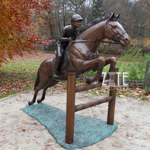 Springbrunnenpferdestatue des Garten-dekorativen <span class=keywords><strong>M</strong></span>ädchen-Reiters - Product Image 1