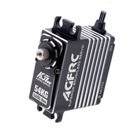 Servo AGFRC A81FHX 54KG de Súper Torque, 0.082 Segundos de Alta Velocidad, Carcasa CNC, Engranaje de Acero Resistente, 4 Polos, Estándar BLS para RC Todoterreno
