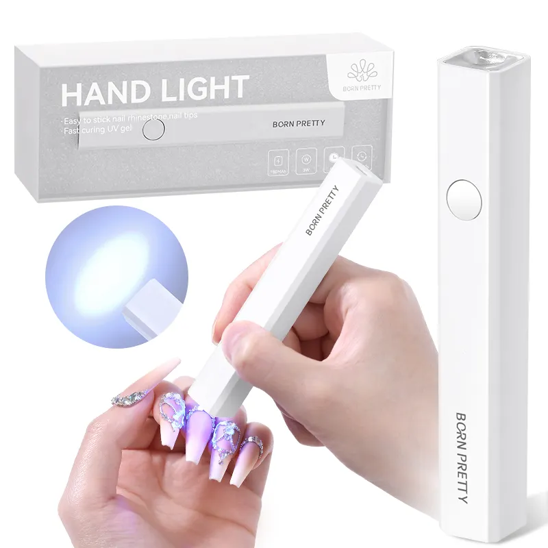 BORN PRETTY lampu UV LED nirkabel, Pengering kuku portabel genggam Mini, lampu tangan isi ulang daya USB untuk kuku Gel UV