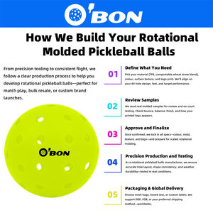 O'BON toptan açık 40-Hole Pickleball topu dikişsiz plastik rekabet topları USAPA standart üst ürünler ve tedarikçiler - Product Image 3