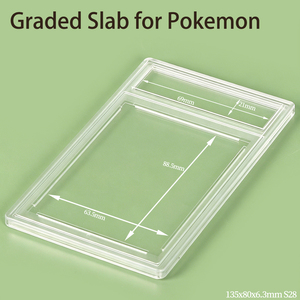 YUZMEI Custodia Vuota Trasparente per Carte Gradate PSA con LOGO Personalizzato 35PT, 63.5x88.5mm, per Protezione Carte Pokémon - Product Image 1
