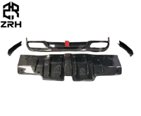 Diffuseur de pare-chocs arrière en fibre de carbone style IMP pour Mercedes Benz W205 C63