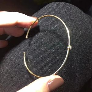 Xinfly Customized AU750 Fashion Jewelry High Quality 0.10ct Natural Diamond 18K Pure Women Rose Gold Cuff <b>Bangle</b> <b>Bracelet</b> - Product Image 3