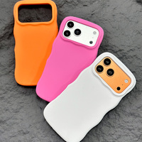 Coque JOYPORODO V-S06 pour iPhone 17 16 Pro Max – Design Original Vague Liquide en Silicone – Tendance, Antichoc, Couleur Unie