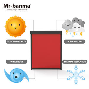 Rouleau de protection solaire noire, livraison gratuite, pour l'extérieur, style vénitien - Product Image 6