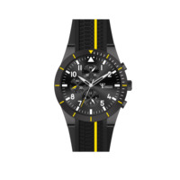 Montre à bord dynamique en métal pour hommes avec bracelet en silicone et mouvement à quartz