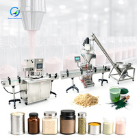 Machine de remplissage et de bouchage entièrement automatique OCEAN pour poudre de lait, épices, farine brute et protéines de lactosérum en boîtes de conserve et bouteilles