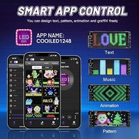 Panel LED Flexible para Automóvil, Pantalla LED USB de 5 V con Bluetooth, Patrón de Texto Programable, Control Remoto, Pantalla LED